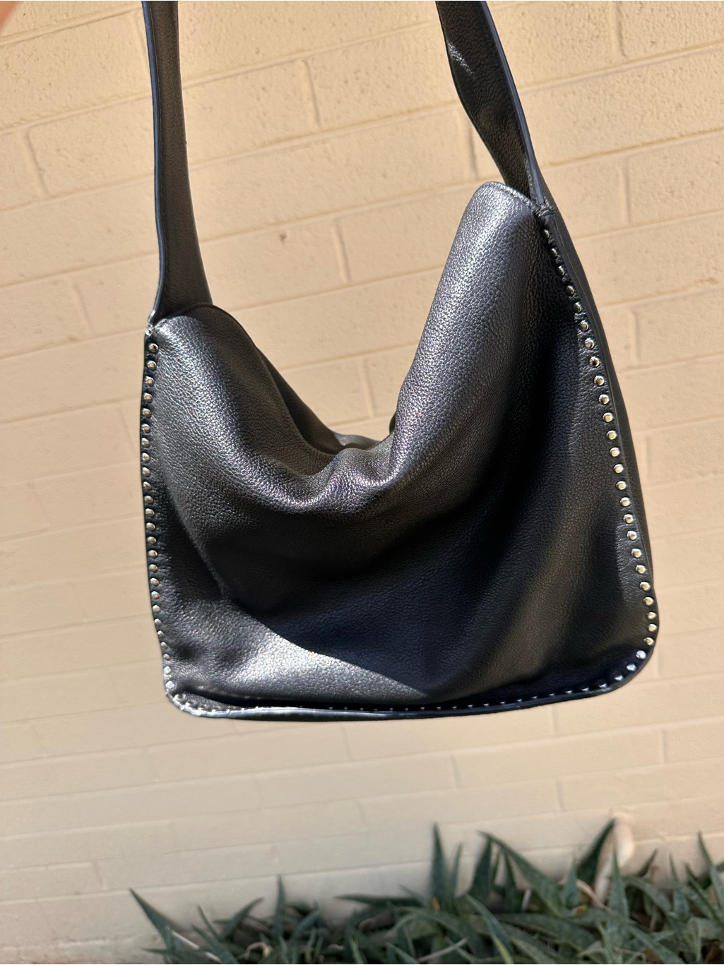 Black Stud-Trim Shoulder Bag Michael Kors Studded Bag — image 5 of 8